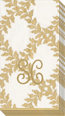 Ivory Trellis Caspari Guest Towels